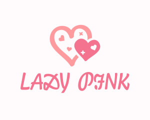 Dainty Pink Hearts logo design