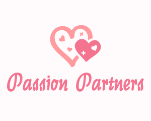 Dainty Pink Hearts logo design