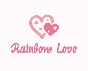 Dainty Pink Hearts logo design