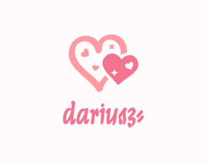 Lovely - Dainty Pink Hearts logo design