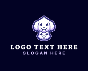 Cartoon - Pet Dog Cat Veterinary logo design