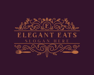 Elegant Floral Restaurant logo design