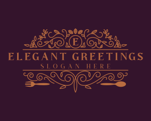 Elegant Floral Restaurant logo design