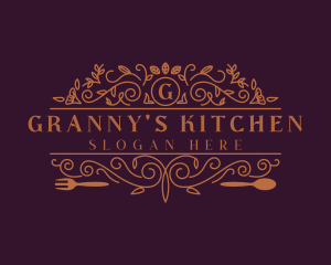 Elegant Floral Restaurant logo design