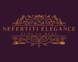 Elegant Floral Restaurant logo design