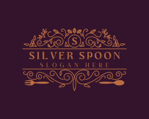 Elegant Floral Restaurant logo design