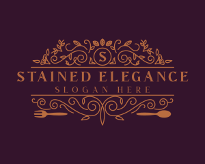 Elegant Floral Restaurant logo design