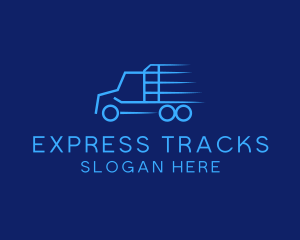 Express Transport Truck logo design