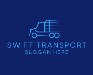 Express Transport Truck logo design