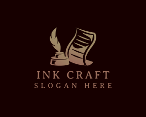 Ink - Paper Pen Ink logo design