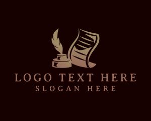 Law - Paper Pen Ink logo design