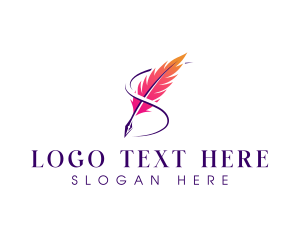 Plume - Quill Feather Writing logo design