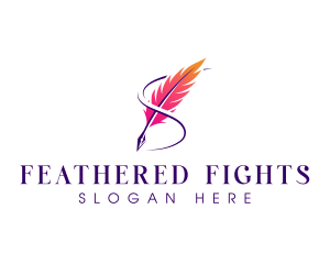 Quill Feather Writing logo design