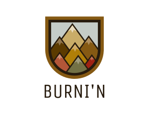 Colorful Geometric Mountain logo design