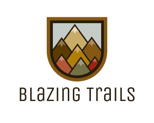 Colorful Geometric Mountain logo design