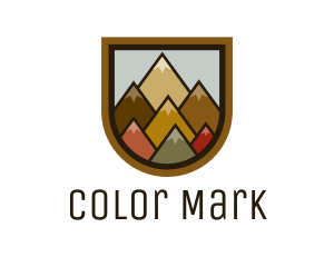 Colorful Geometric Mountain logo design