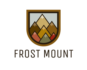 Colorful Geometric Mountain logo design