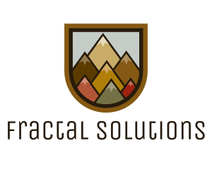 Colorful Geometric Mountain logo design