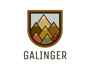 Trekking - Colorful Geometric Mountain logo design