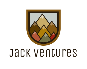 Colorful Geometric Mountain logo design