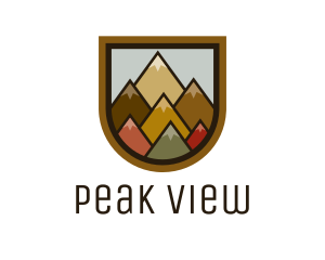 Mountain - Colorful Geometric Mountain logo design