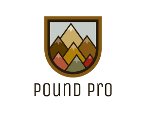 Colorful Geometric Mountain logo design