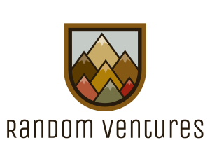 Colorful Geometric Mountain logo design