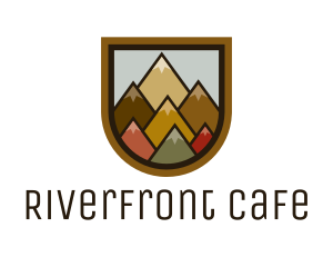 Colorful Geometric Mountain logo design