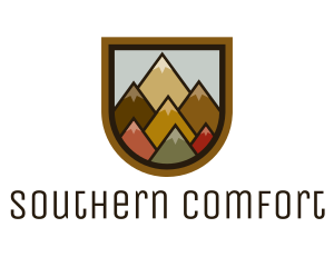 Colorful Geometric Mountain logo design