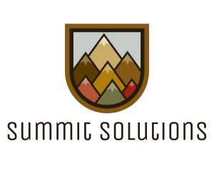 Hill - Colorful Geometric Mountain logo design