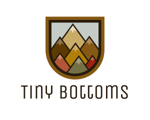 Colorful Geometric Mountain logo design