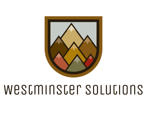 Colorful Geometric Mountain logo design