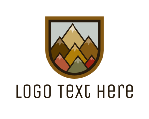 Hill - Colorful Geometric Mountain logo design