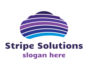 Colorful Cloud Stripes logo design