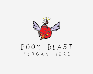 Explosive - Angry Bird Bomb logo design