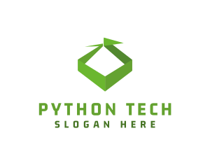 Python - Snake Box Package logo design