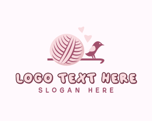 Knitting Needles - Crochet Knitting Yarn logo design