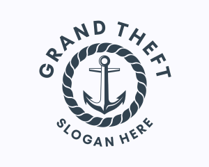 Ocean Marine Anchor  Logo