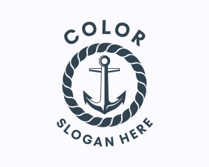 Exploration - Ocean Marine Anchor logo design