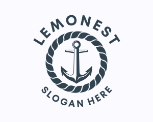 Marine - Ocean Marine Anchor logo design