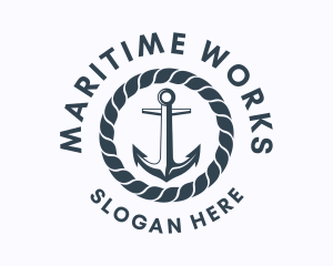 Ocean Marine Anchor  logo design