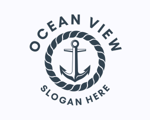 Ocean Marine Anchor  logo design