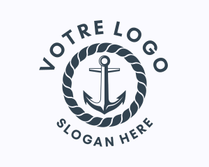 Coast - Ocean Marine Anchor logo design