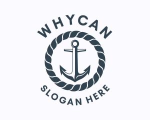 Sailing - Ocean Marine Anchor logo design