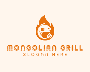 Grilled Fish Barbecue logo design