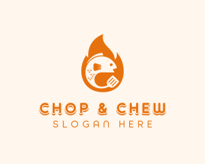 Seafood - Grilled Fish Barbecue logo design