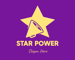 Celebrity - Yellow Star Megaphone logo design