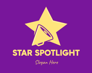 Yellow Star Megaphone logo design