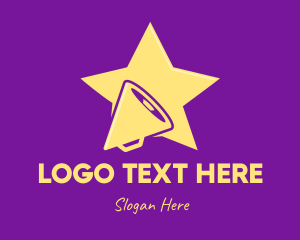 Yellow - Yellow Star Megaphone logo design