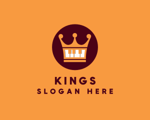 Royal Piano Crown  logo design